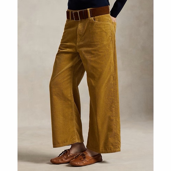 Polo Ralph Lauren Pants - Polo Ralph Lauren Corduroy Wide-leg Cropped Pant